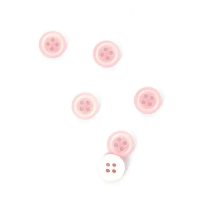 bottoni rosa e bianchi 10 mm