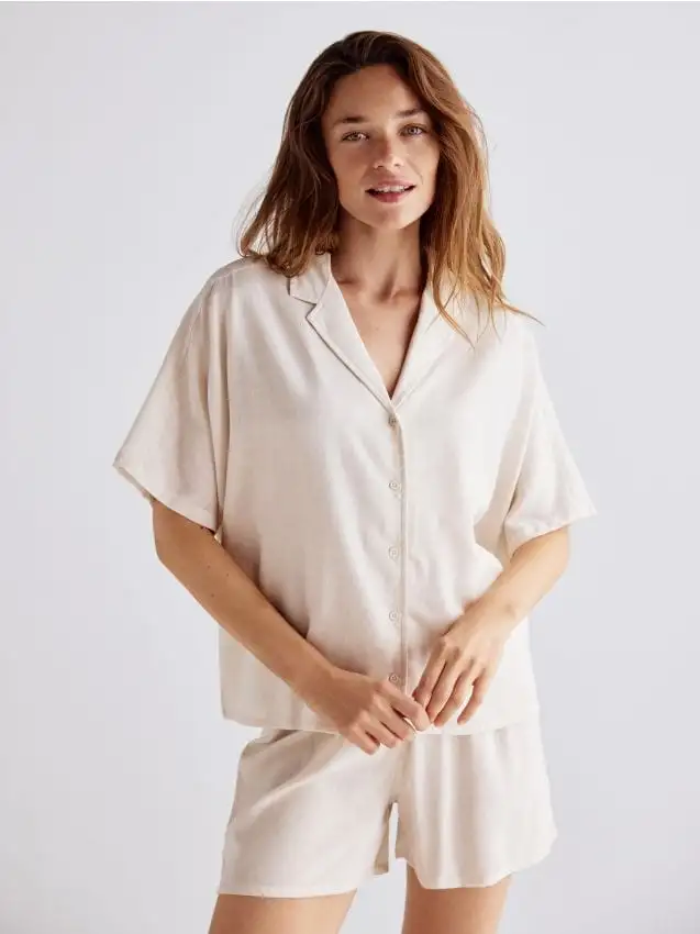 Set pigiama da due pezzi Colore beige