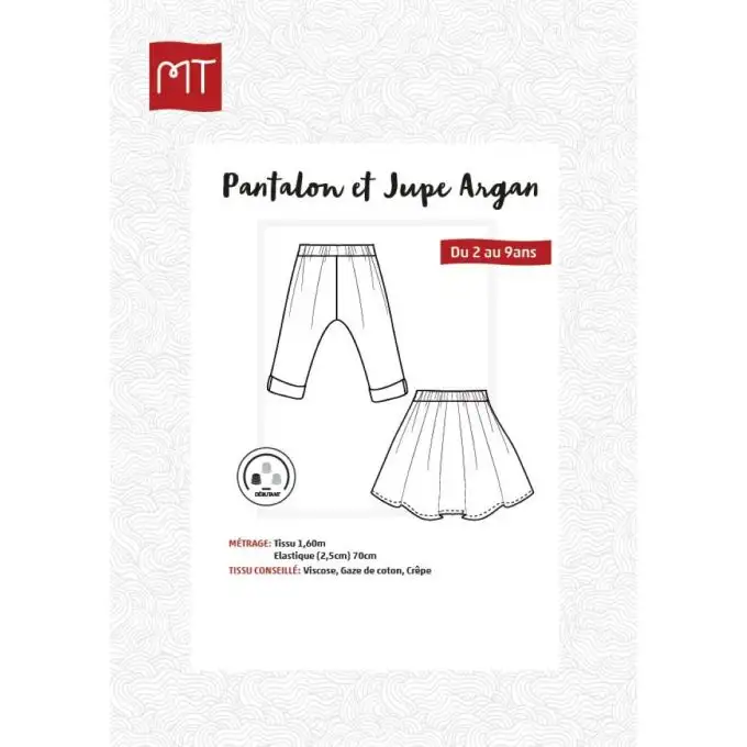 patron pantaloni e gonna bambino