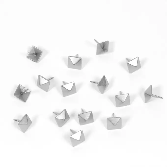 Chiodi da tappezziere quadrati argento Ø12mm