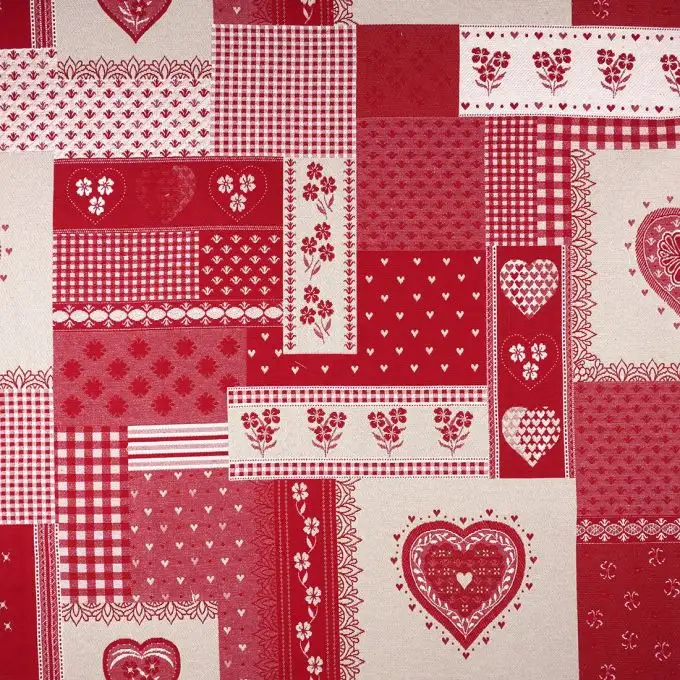 Tessuto jacquard Albisen rosso