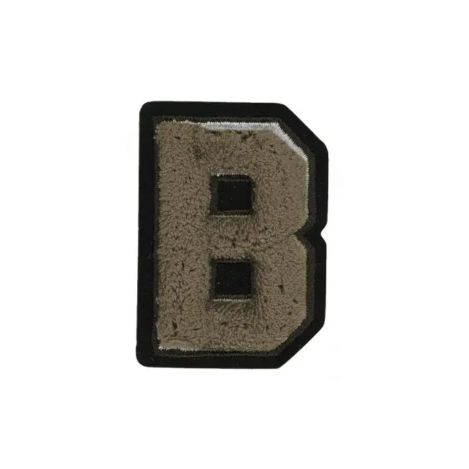 Lettera b termoadesiva kaki