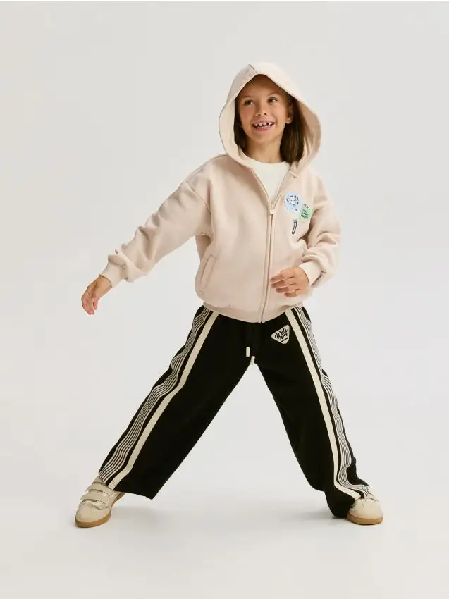 Pantaloni da tuta con banda laterale Colore nero