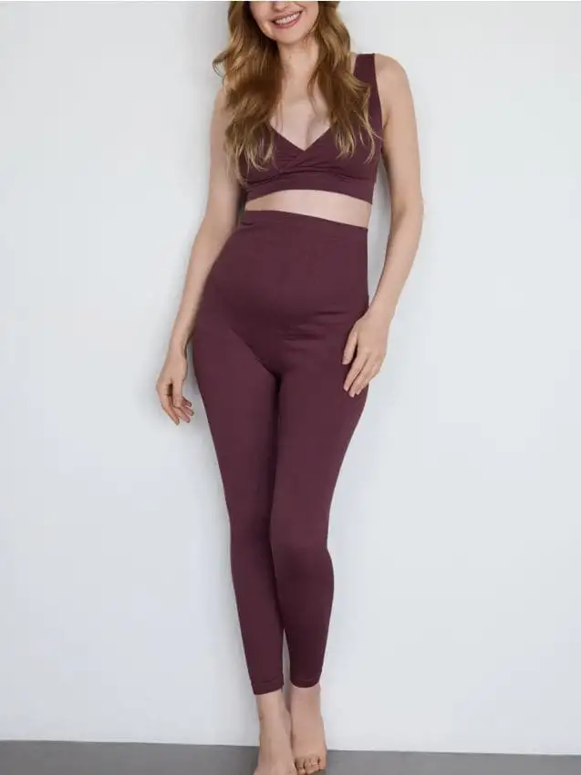 Leggings senza cuciture Colore marrone