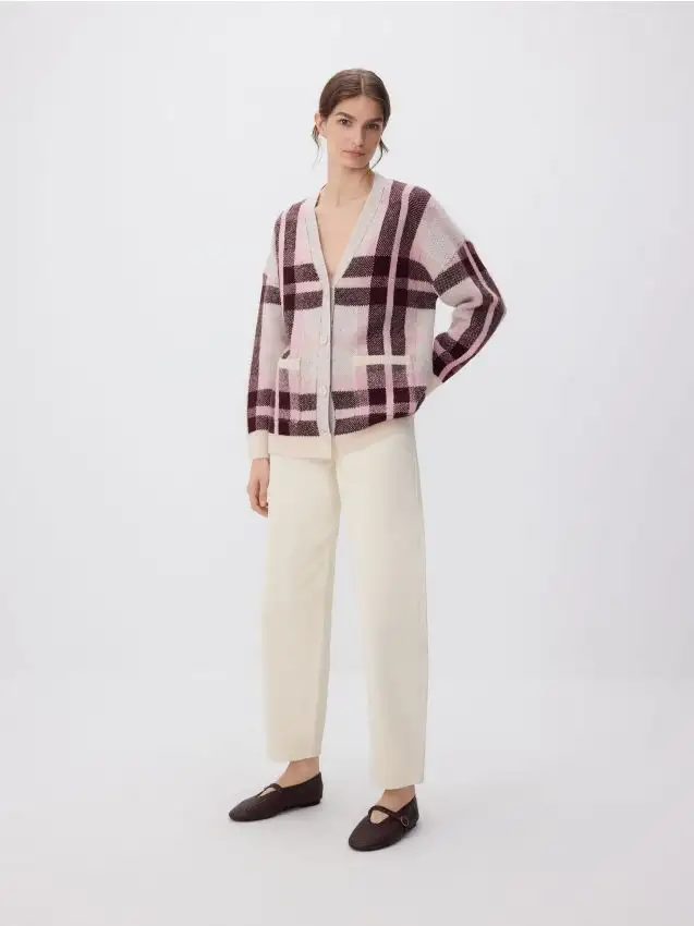 Cardigan con bottoni Colore multicolore