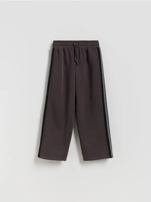Pantaloni da tuta con strisce laterali Colore marrone scuro