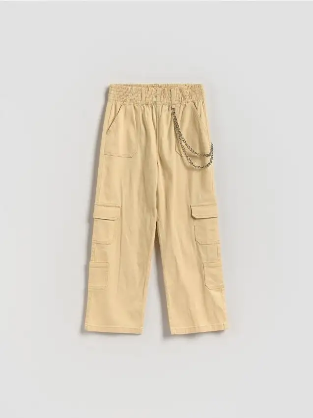 Pantaloni con dettaglio a catenella Colore nude