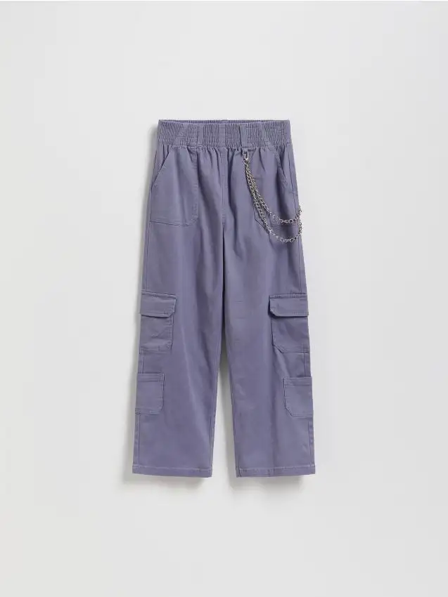 Pantaloni con dettaglio a catenella Colore blu