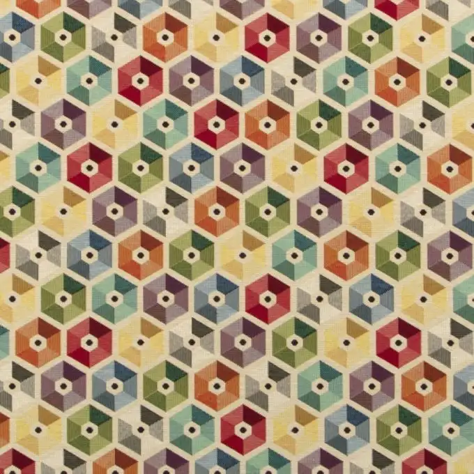 Tessuto jacquard gobelin matite colorate