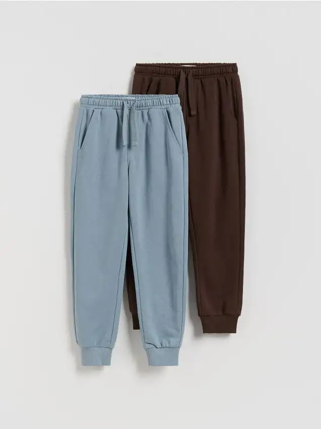 Pantaloni jogger in felpa confezione da 2 Colore marrone scuro