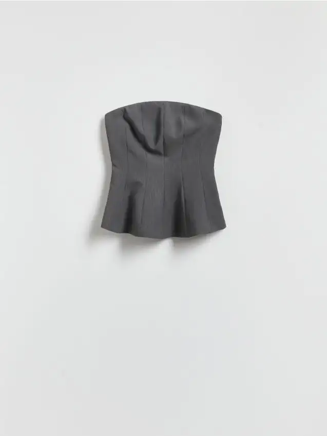 Top a corsetto Colore grigio chiaro