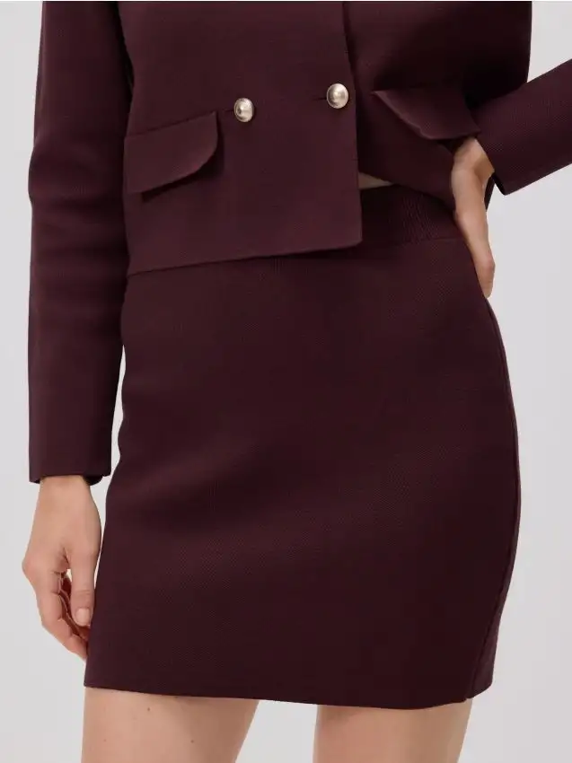 Minigonna in jersey Colore viola scuro