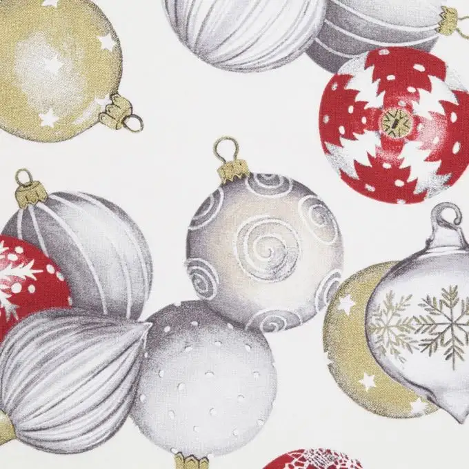 Tessuto cretonne stampato natale rosso