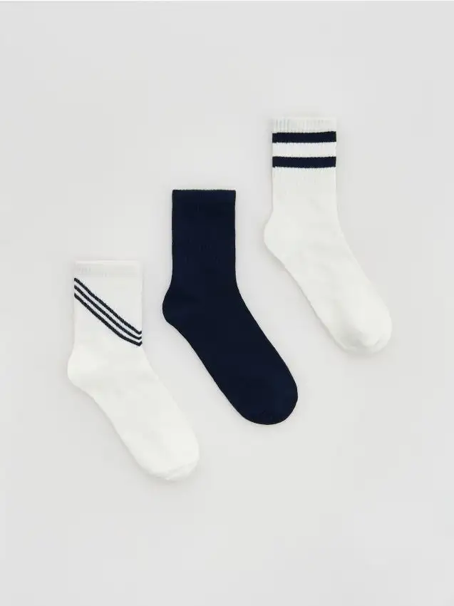 Calzini misto cotone3 pack Colore panna