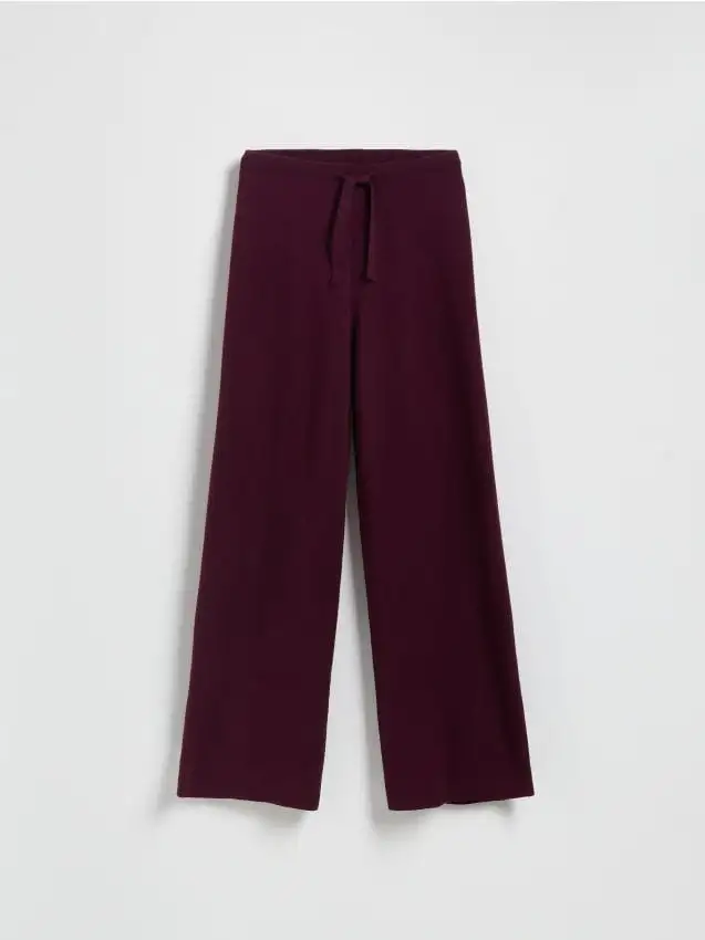 Pantaloni in jersey misto viscosa Colore viola scuro