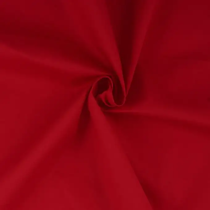 Tessuto popeline di cotone Poppie tinta unita rossa