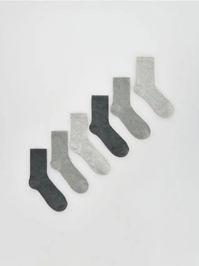 Confezione da 7 paia di calze Colore grigio chiaro
