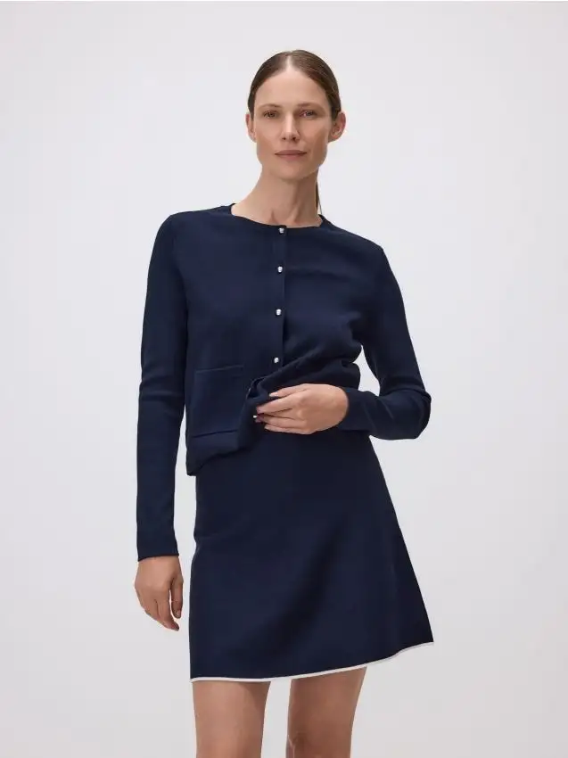 Minigonna in misto viscosa Colore blu scuro