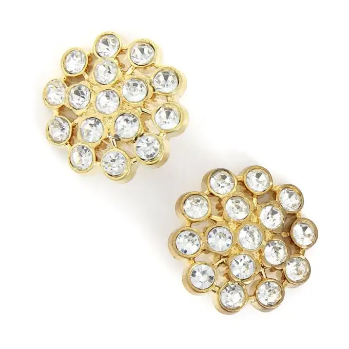 bottoni fiori diamante a gambo 35 mm