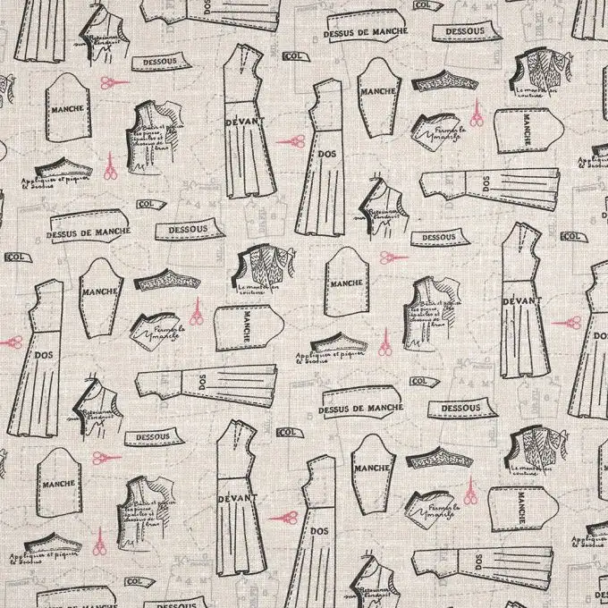 Tessuto bachette naturale modello forbici