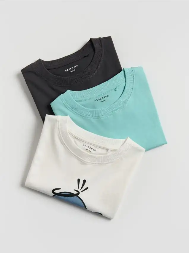 Maglietta in cotone 3 pack Colore grigio scuro