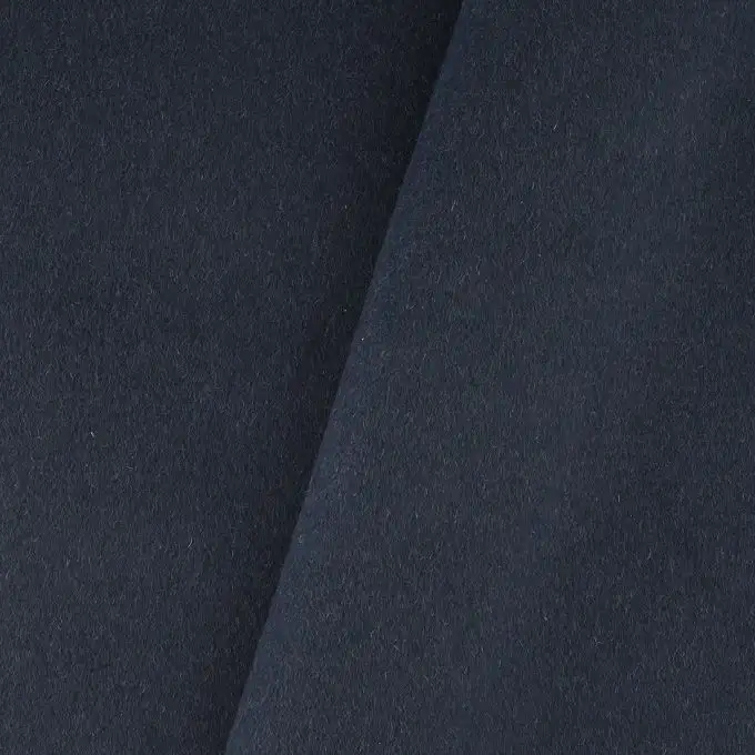 Tessuto lana cappotto blu