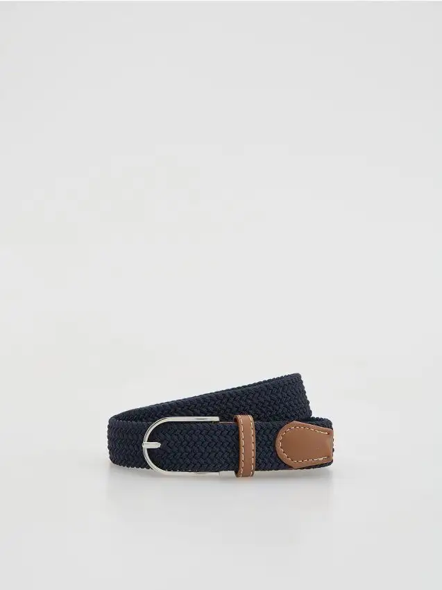Cintura intrecciata Colore blu scuro