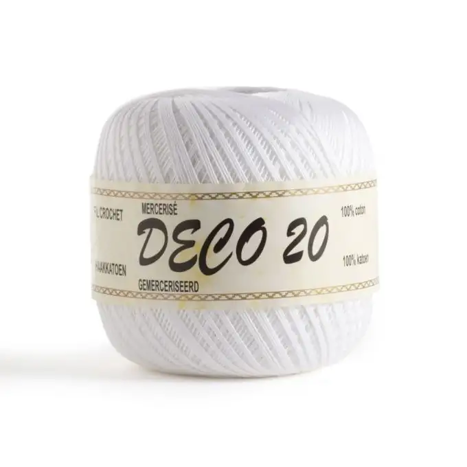 Gomitolo cotone da lavorare a uncinetto 50g Bianco