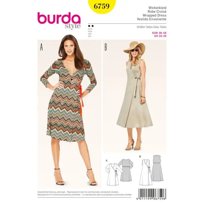 Modello burda 6759 abito