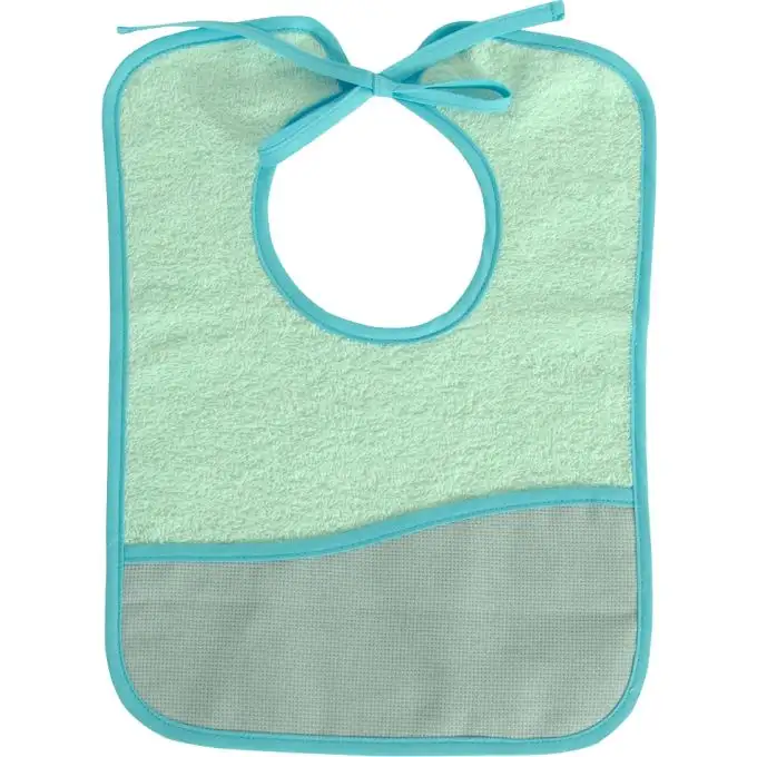Bavaglino ricamabile 3 mesi Il mio primo sogno - Turchese