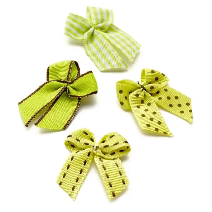 Lotto di 10 fiocchi verde anice