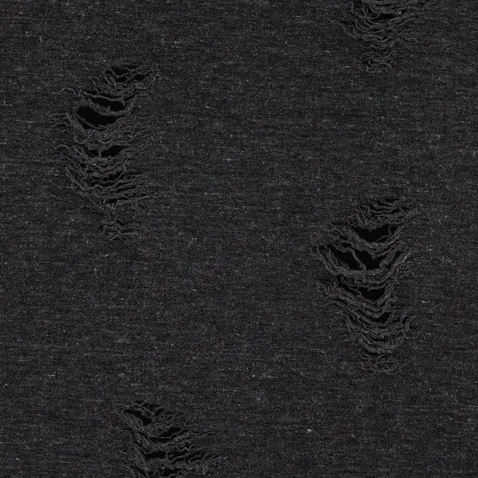 Tessuto maglia effetto strappato grigio