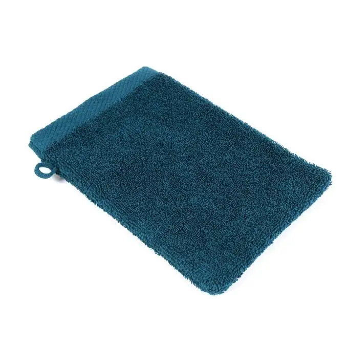 Guanto da bagno blu pavone