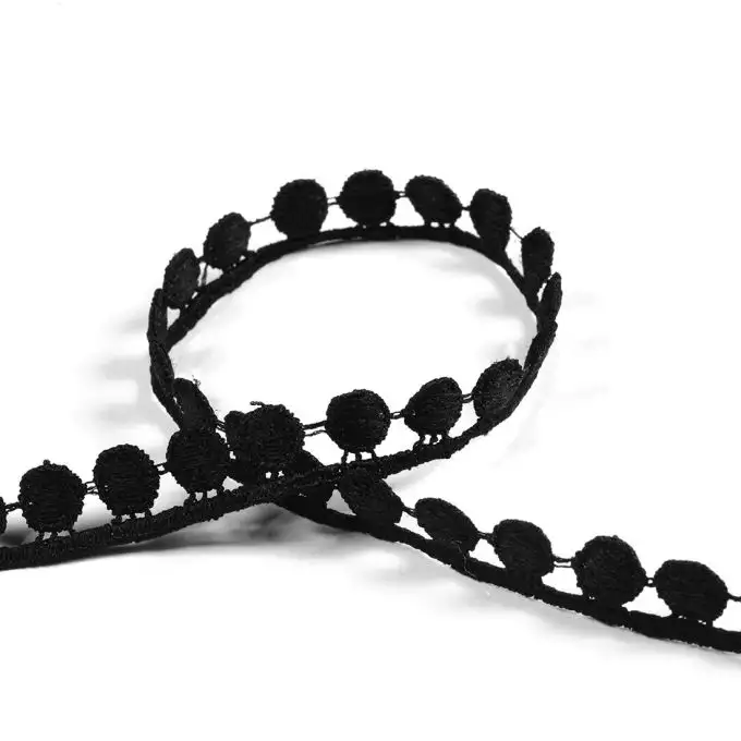 Nastro guipure 10 mm nero