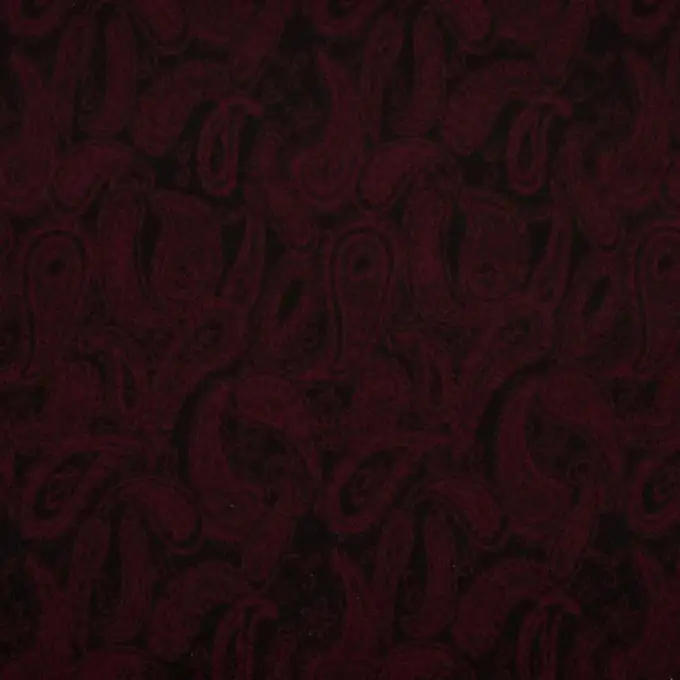 Tessuto jersey jacquard fiore bordeaux