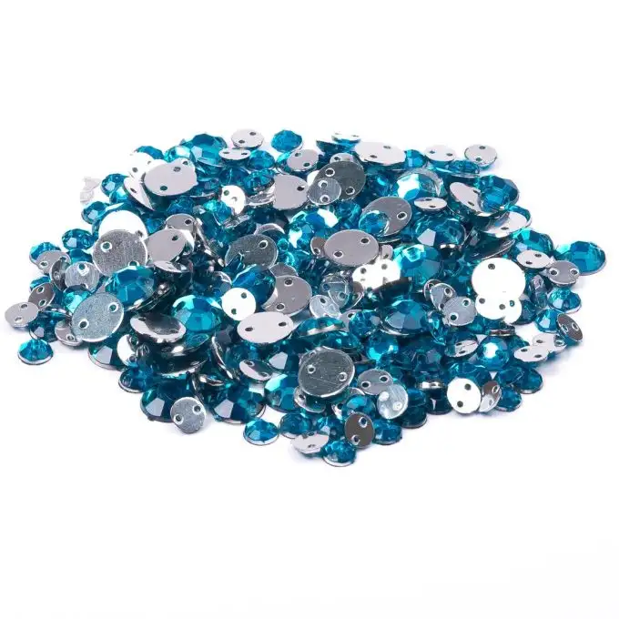 Paillettes da cucire rotonde blu
