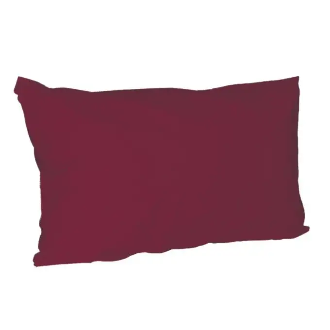 Federa rettangolare cotone percalle rosso bordeaux