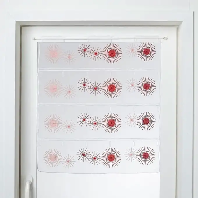 Tendaggio modulabile ricamato sole