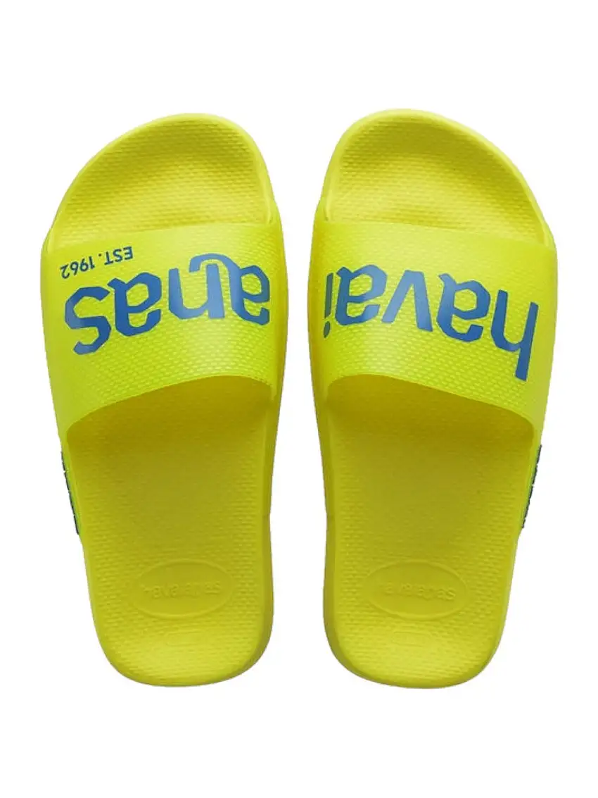 HAVAIANAS Women's Flip Flops Hav. Slide Logomania Neon 4149038.5573 Yellow
