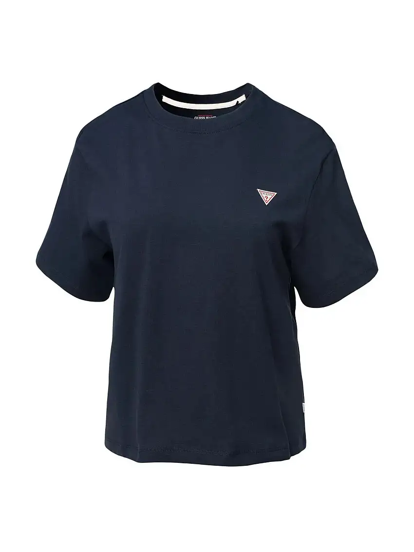 GUESS Women's T-shirt GJ SS CN BOXY MINI TRIANG TEE W4YI05 K8HM0 A71W Blue