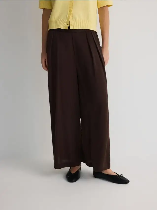 Pantaloni palazzo Colore marrone scuro