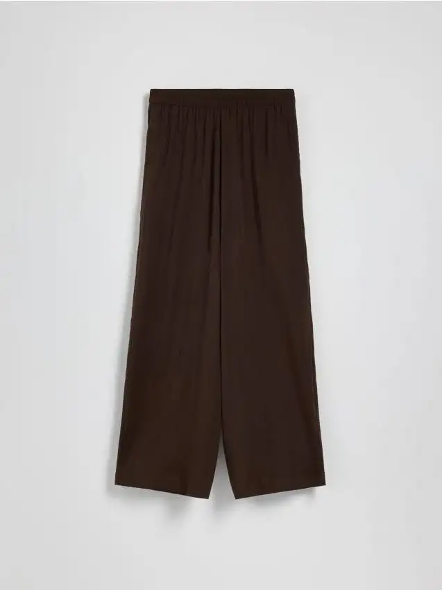 Pantaloni larghi in modal Colore marrone