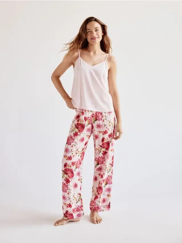 Pigiama due pezzi con fantasia Colore fucsia