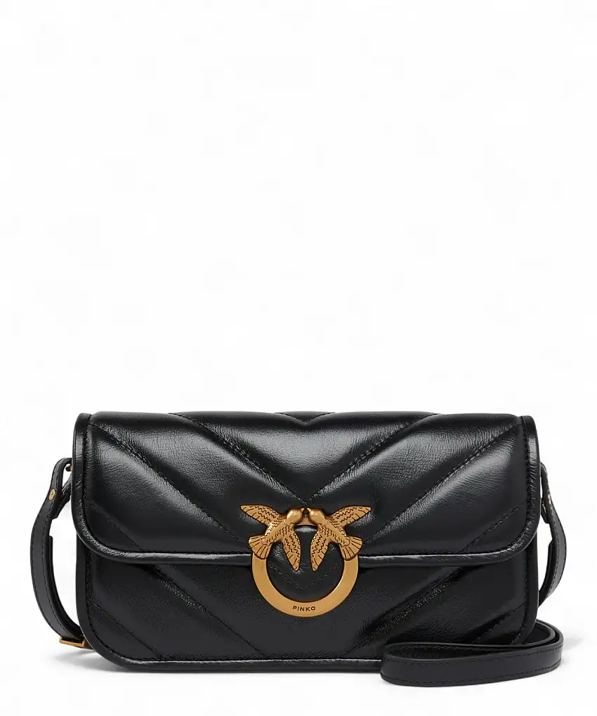 Love Bag Box Baguette grande: eleganza in pelle chevron