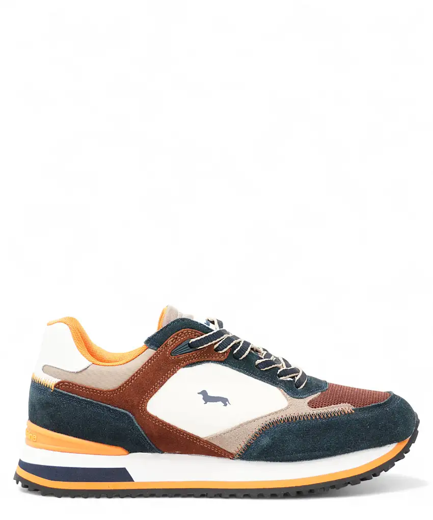 Sneakers Uomo Harmont & Blaine blu e marrone Camoscio