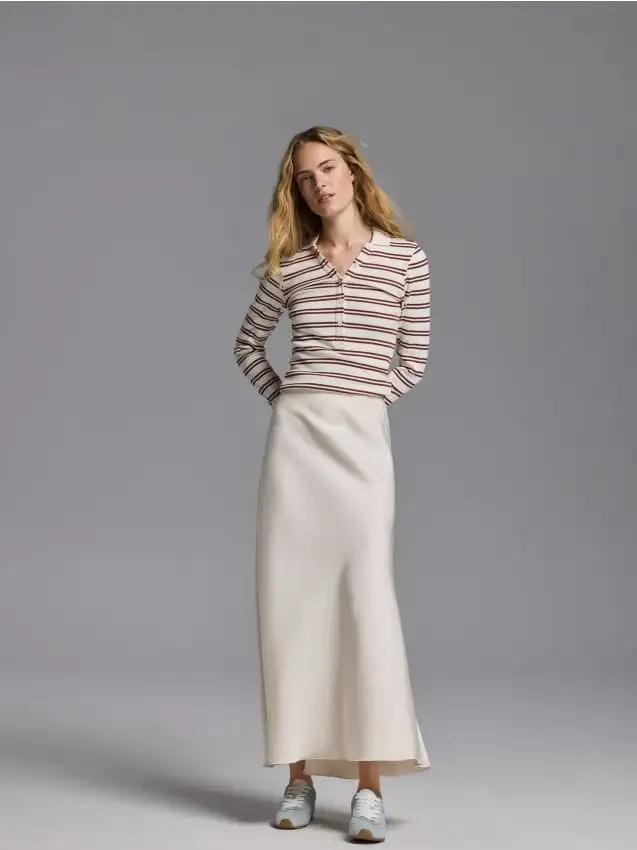 Satin maxi dress Colore bianco