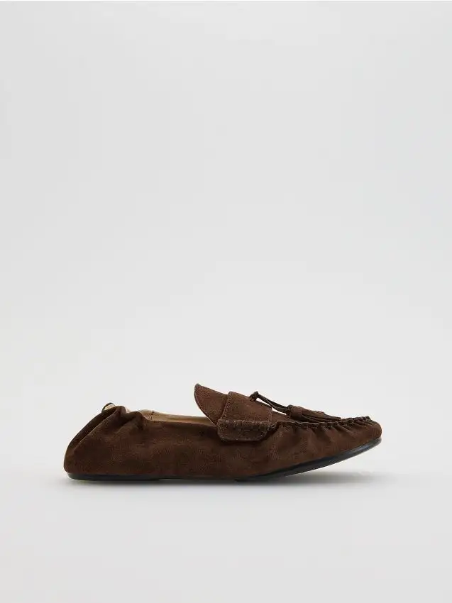 Mocassini in camoscio Colore marrone scuro