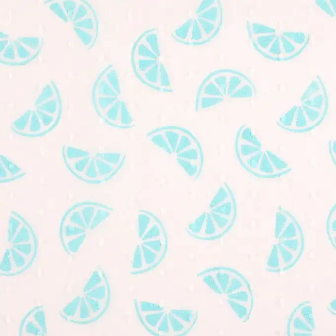 Tessuto voile plumetis frutti blu