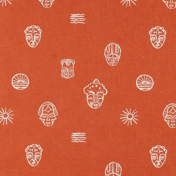 Popeline di cotone ocra maschere