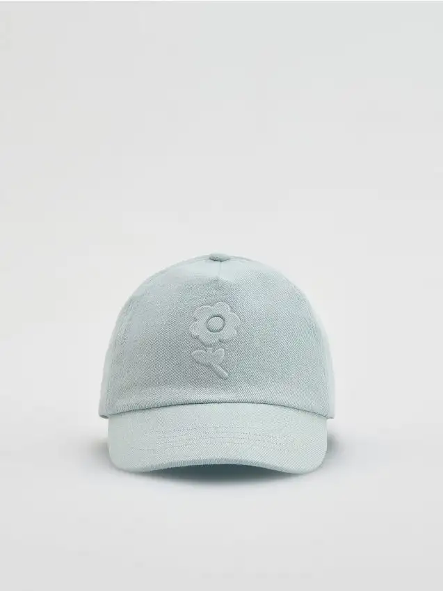 Cappellino in cotone con visiera Colore azzurro